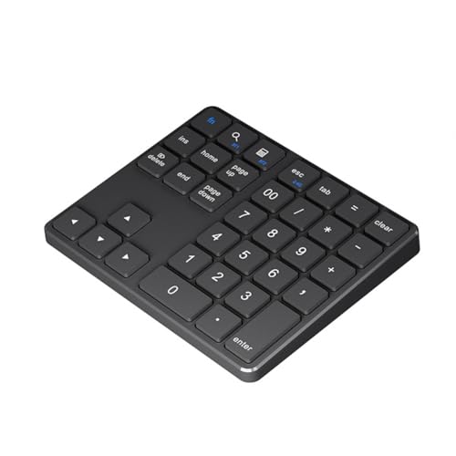 Afforstyle Numerische Tastatur Nummernblock 35 Tasten Numerischer Tastenblock USB C Wiederaufladbarer Nummernblock Schwarz von Afforstyle