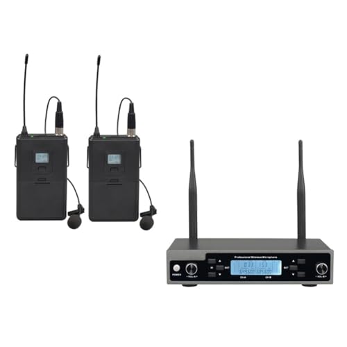 Afforstyle Professionelles Dynamisches Lavalier-Mikrofon mit Empfänger, Drahtloses Mikrofon-System für Bühne, Gesang und KTV-Audio-Karaoke mit EU-Stecker Afforstyle Professionelles Dynamisches Lavalier-Mikrofon mit Empfänger, Drahtloses Mikrofon-System für Bühne, Gesang und KTV-Audio-Karaoke mit EU-Stecker von Afforstyle