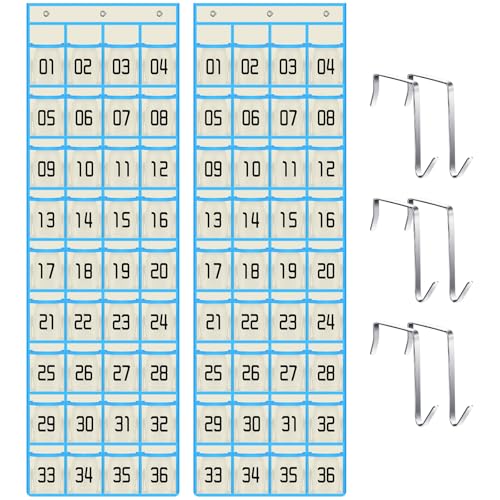 Affrolling Taschendiagramm mit 36 nummerierten schmalen, transparenten Taschenrechnern für Klassenzimmer, Handys, Taschenrechner, Schrank, Hänge-Organizer mit Taschen für Wand, Tür, Schule, Büro Affrolling Taschendiagramm mit 36 nummerierten schmalen, transparenten Taschenrechnern für Klassenzimmer, Handys, Taschenrechner, Schrank, Hänge-Organizer mit Taschen für Wand, Tür, Schule, Büro von Affrolling