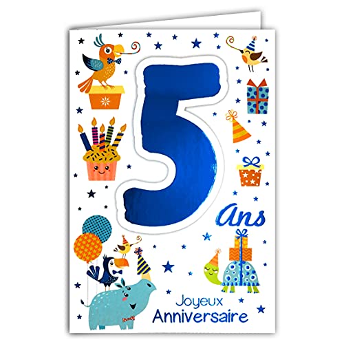 AFIE 69-2105 Karte Happy Birthday 5 Jahre Kinder Jungen Mädchen – Frosch Seerose Bauernhof Traktor Landschaft AFIE 69-2105 Karte Happy Birthday 5 Jahre Kinder Jungen Mädchen – Frosch Seerose Bauernhof Traktor Landschaft von Afie