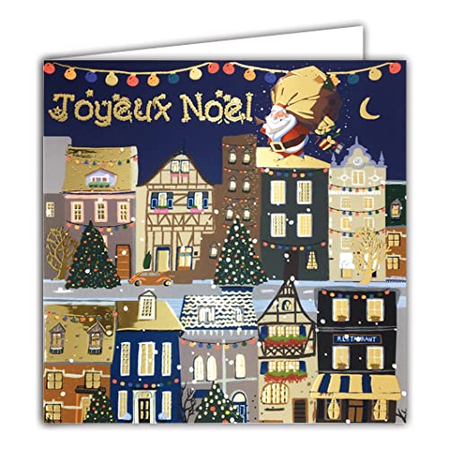 Afie 23017 Quadratische Karte in Gold glänzend Weihnachtsmann Happy City Tannenbaum Lichterkette mit weißem Umschlag Afie 23017 Quadratische Karte in Gold glänzend Weihnachtsmann Happy City Tannenbaum Lichterkette mit weißem Umschlag von Afie