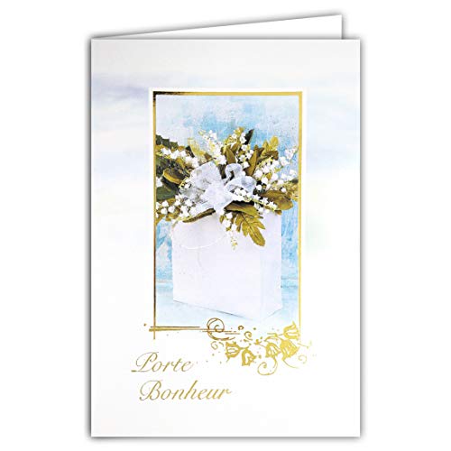 Afie 35-058 Karte mit Briefumschlag, goldfarben, glänzend, Blumenstrauß 13 weiße Glöckchen, 1. Mai Blumen, Party Frühling Afie 35-058 Karte mit Briefumschlag, goldfarben, glänzend, Blumenstrauß 13 weiße Glöckchen, 1. Mai Blumen, Party Frühling von Afie
