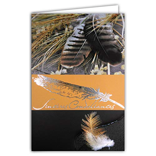 Afie 64-1082 Aufrichtigkeitskarte mit weißem Umschlag und silberfarbener Feder von Afie
