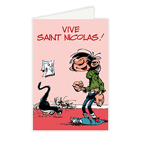 GASTON LAGAFFE GLCT0052 Saint Nikolaus 6. Dezember Mädchen mit Umschlag illustriert, sortiert von Afie
