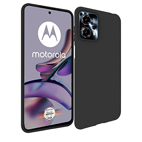 Afikyutu Handyhülle Kompatibel mit Motorola Moto G13 / G23 Hülle, Thin Case Premium Kohlefaser Material Design Silikon Flexible Stoßfeste Schutzhülle, Schwarz von Afikyutu