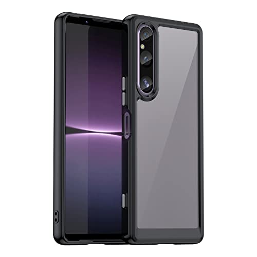 Afikyutu Handyhülle Kompatibel mit Sony Xperia 1 V Hülle, Thin Case Premium Kohlefaser Material Design Silikon Flexible Stoßfeste Schutzhülle von Afikyutu