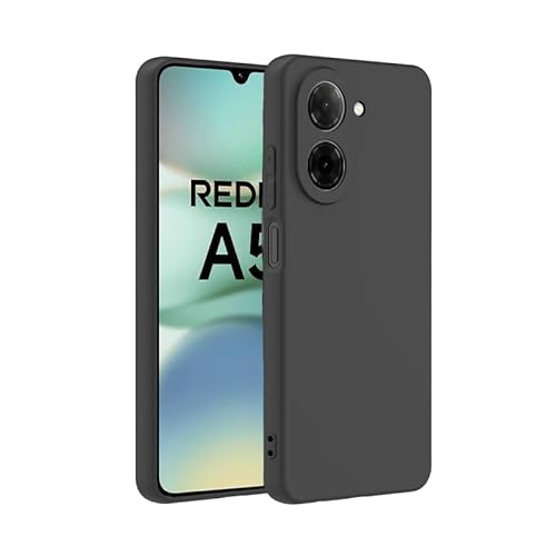 Afikyutu Hülle für Xiaomi Redmi A5 4G,Ultradünnes Weiches TPU Silikon Handyhülle, [Soft Matte Kameraschutz Schutzhülle+Ganzkörper Schutz]，Stoßfeste,Anti-Kratzer,Schwarz von Afikyutu