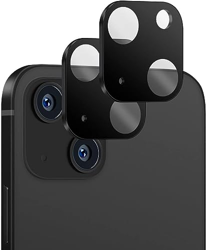 Afikyutu Kameraschutz kompatibel mit iphone 15 / iphone 15 Plus, 2 Stück, Schwarz, Aluminiumlegierung Kamera Schutzring [Kein Glas für klarere Foto] von Afikyutu
