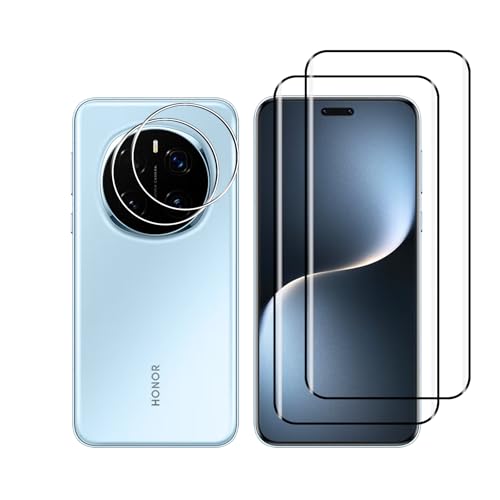 Afikyutu Panzer Schutz Glas für Honor Magic 7 Pro, 2 Stück 3D Schutzfolie mit 2 Stück Kameraschutz, 9H Härte Displayschutz, HD Panzerfolie Anti-Kratz, Anti-Blasenfrei Afikyutu Panzer Schutz Glas für Honor Magic 7 Pro, 2 Stück 3D Schutzfolie mit 2 Stück Kameraschutz, 9H Härte Displayschutz, HD Panzerfolie Anti-Kratz, Anti-Blasenfrei von Afikyutu