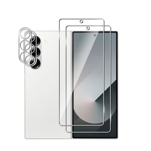 Afikyutu Panzer Schutz Glas für Samsung Galaxy Z Fold 6, 2 Stück Schutzfolie mit 2 Stück Kameraschutz, 9H Härte Displayschutz, HD Panzerfolie Anti-Kratz, Anti-Blasenfrei, Einfach Installieren Afikyutu Panzer Schutz Glas für Samsung Galaxy Z Fold 6, 2 Stück Schutzfolie mit 2 Stück Kameraschutz, 9H Härte Displayschutz, HD Panzerfolie Anti-Kratz, Anti-Blasenfrei, Einfach Installieren von Afikyutu