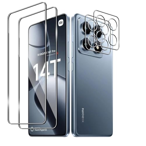 Afikyutu Panzer Schutz Glas für Xiaomi 14T Pro, 2 Stück Schutzfolie mit 2 Stück Kameraschutz, 9H Härte Displayschutz, HD Panzerfolie Anti-Kratz, Anti-Blasenfrei Afikyutu Panzer Schutz Glas für Xiaomi 14T Pro, 2 Stück Schutzfolie mit 2 Stück Kameraschutz, 9H Härte Displayschutz, HD Panzerfolie Anti-Kratz, Anti-Blasenfrei von Afikyutu