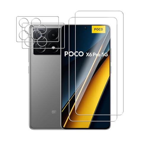 Afikyutu Panzer Schutz Glas für Xiaomi POCO X6 Pro für Panzerglas, 2 Stück Schutzfolie mit 2 Stück Kameraschutz, 9H Härte Displayschutz, 9 HD Panzerfolie Anti-Kratz, Anti-Blasenfrei Afikyutu Panzer Schutz Glas für Xiaomi POCO X6 Pro für Panzerglas, 2 Stück Schutzfolie mit 2 Stück Kameraschutz, 9H Härte Displayschutz, 9 HD Panzerfolie Anti-Kratz, Anti-Blasenfrei von Afikyutu