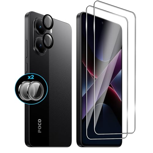 Afikyutu Schutzfolie für Xiaomi Poco X7 Pro für Panzerglas, 2 Stück Schutzfolie mit 2 Stück Kameraschutz, 9H Härte Displayschutz, HD Panzerfolie Anti-Kratz, Anti-Blasenfrei Afikyutu Schutzfolie für Xiaomi Poco X7 Pro für Panzerglas, 2 Stück Schutzfolie mit 2 Stück Kameraschutz, 9H Härte Displayschutz, HD Panzerfolie Anti-Kratz, Anti-Blasenfrei von Afikyutu