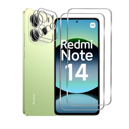 Afikyutu Panzer Schutz Glas für Xiaomi Redmi Note 14 4G, 2 Stück Schutzfolie mit 2 Stück Kameraschutz, 9H Härte Displayschutz, HD Panzerfolie Anti-Kratz, Anti-Blasenfrei Afikyutu Panzer Schutz Glas für Xiaomi Redmi Note 14 4G, 2 Stück Schutzfolie mit 2 Stück Kameraschutz, 9H Härte Displayschutz, HD Panzerfolie Anti-Kratz, Anti-Blasenfrei von Afikyutu