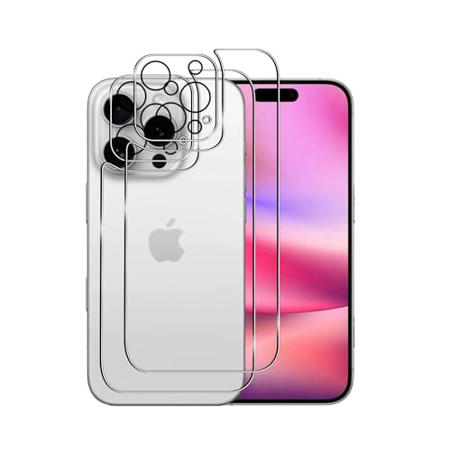 Afikyutu Rückseite Schutzfolie für iPhone 16 Pro, 2 Stück Rückseite Panzerfolie mit 2 Stück Kameraschutz, 9H Härte, HD Displayschutz, Anti-Kratz, Anti-Blasenfrei, Einfach Installieren Afikyutu Rückseite Schutzfolie für iPhone 16 Pro, 2 Stück Rückseite Panzerfolie mit 2 Stück Kameraschutz, 9H Härte, HD Displayschutz, Anti-Kratz, Anti-Blasenfrei, Einfach Installieren von Afikyutu