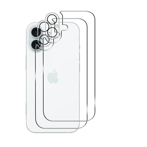Afikyutu Rückseite Schutzfolie für iPhone 16 Plus, 2 Stück Rückseite Panzerfolie mit 2 Stück Kameraschutz, 9H Härte, HD Displayschutz, Anti-Kratz, Anti-Blasenfrei, Einfach Installieren Afikyutu Rückseite Schutzfolie für iPhone 16 Plus, 2 Stück Rückseite Panzerfolie mit 2 Stück Kameraschutz, 9H Härte, HD Displayschutz, Anti-Kratz, Anti-Blasenfrei, Einfach Installieren von Afikyutu