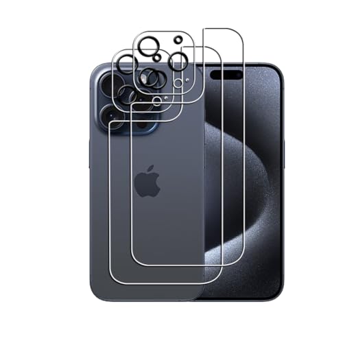 Afikyutu Rückseite Schutzfolie für iphone 15 Pro Max, 2 Stück Rückseite Panzerfolie mit 2 Stück Kameraschutz, 9H Härte, HD Displayschutz, Anti-Kratz, Anti-Blasenfrei, Einfach Installieren Afikyutu Rückseite Schutzfolie für iphone 15 Pro Max, 2 Stück Rückseite Panzerfolie mit 2 Stück Kameraschutz, 9H Härte, HD Displayschutz, Anti-Kratz, Anti-Blasenfrei, Einfach Installieren von Afikyutu