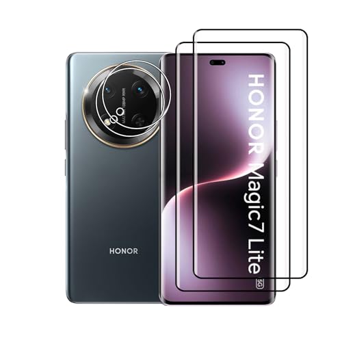 Afikyutu Schutzfolie für Honor Magic 7 Lite für Panzerglas, 2 Stück 3D Schutzfolie mit 2 Stück Kameraschutz, 9H Härte Displayschutz, HD Panzerfolie Anti-Kratz, Anti-Blasenfrei Afikyutu Schutzfolie für Honor Magic 7 Lite für Panzerglas, 2 Stück 3D Schutzfolie mit 2 Stück Kameraschutz, 9H Härte Displayschutz, HD Panzerfolie Anti-Kratz, Anti-Blasenfrei von Afikyutu