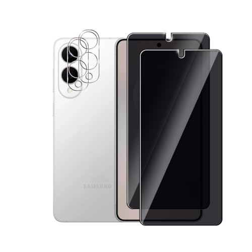 Afikyutu Schutzfolie für Samsung Galaxy S25 Edge für Panzerglas, 2 Stück Sichtschutz Schutzfolie mit 2 Stück Kameraschutz, 9H Härte Anti-Spy Displayschutz, HD Panzerfolie Anti-Kratz, Anti-Blasenfrei von Afikyutu