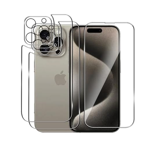 Afikyutu Schutzfolie für iPhone 16 Pro, 1 Stück Panzerfolie mit 2 Stück Rückseite Displayschutzfolie mit 2 Stück Kameraschutz, 9H Härte Panzer Schutz Glas Folie, Anti-Kratz, Anti-Blasenfrei Afikyutu Schutzfolie für iPhone 16 Pro, 1 Stück Panzerfolie mit 2 Stück Rückseite Displayschutzfolie mit 2 Stück Kameraschutz, 9H Härte Panzer Schutz Glas Folie, Anti-Kratz, Anti-Blasenfrei von Afikyutu