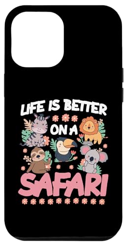 Das Leben ist besser auf einer Safari Süße Wildtiere Hülle für iPhone 12 Pro Max Das Leben ist besser auf einer Safari Süße Wildtiere Hülle für iPhone 12 Pro Max von Africa Safari And Wildlife Designs For Kids