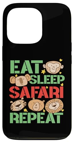 Eat Sleep Safari Repeat für Kinder Hülle für iPhone 13 Pro von Africa Safari And Wildlife Designs For Kids