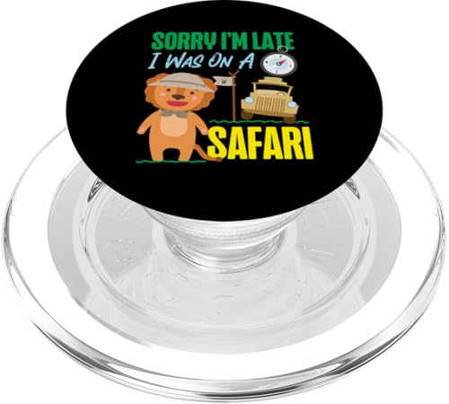 Entschuldigung, ich bin spät dran, ich war auf einer Safari für Kinder PopSockets PopGrip für MagSafe Entschuldigung, ich bin spät dran, ich war auf einer Safari für Kinder PopSockets PopGrip für MagSafe von Africa Safari And Wildlife Designs For Kids