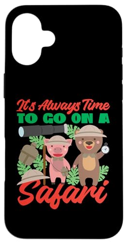 Es ist immer Zeit für eine Safari Hülle für iPhone 16 Plus Es ist immer Zeit für eine Safari Hülle für iPhone 16 Plus von Africa Safari And Wildlife Designs For Kids