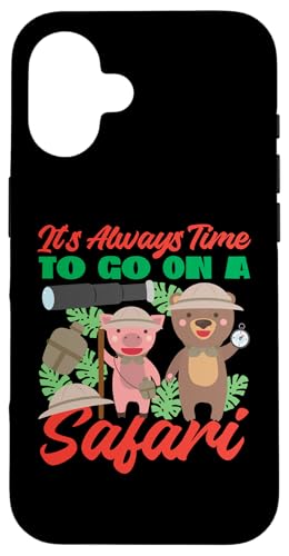 Es ist immer Zeit für eine Safari Hülle für iPhone 16 Es ist immer Zeit für eine Safari Hülle für iPhone 16 von Africa Safari And Wildlife Designs For Kids