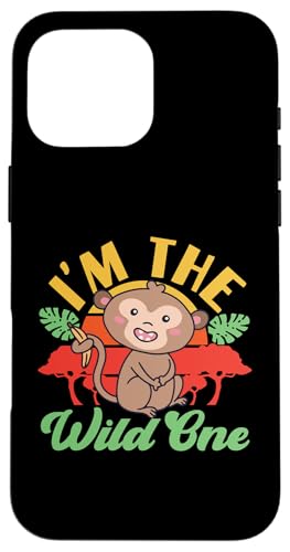 Ich bin The Wild One Süßer Affe Hülle für iPhone 16 Pro Max Ich bin The Wild One Süßer Affe Hülle für iPhone 16 Pro Max von Africa Safari And Wildlife Designs For Kids