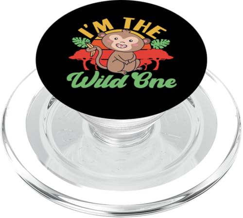 Ich bin The Wild One Süßer Affe PopSockets PopGrip für MagSafe Ich bin The Wild One Süßer Affe PopSockets PopGrip für MagSafe von Africa Safari And Wildlife Designs For Kids