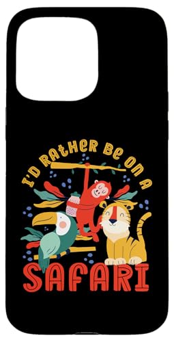Ich wäre lieber auf einer Safari Süße Tiere Hülle für iPhone 15 Pro Max Ich wäre lieber auf einer Safari Süße Tiere Hülle für iPhone 15 Pro Max von Africa Safari And Wildlife Designs For Kids
