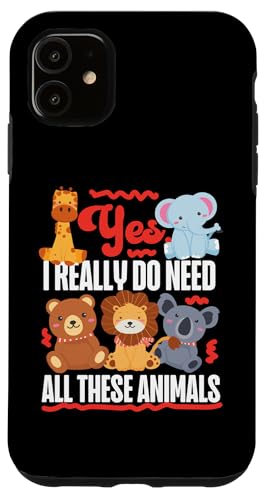 Ja, ich brauche wirklich all diese süßen Tiere Hülle für iPhone 11 von Africa Safari And Wildlife Designs For Kids