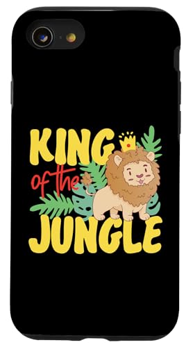 König des Dschungels Löwe mit Krone Hülle für iPhone SE (2020) / 7 / 8 von Africa Safari And Wildlife Designs For Kids