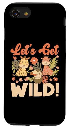 Let's Get Wild! Safari-Design für Mädchen und Jungen Hülle für iPhone SE (2020) / 7 / 8 von Africa Safari And Wildlife Designs For Kids