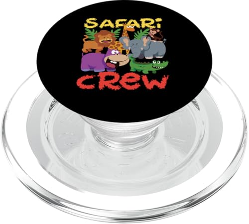 Safari Crew Cartoon Wildtiere PopSockets PopGrip für MagSafe von Africa Safari And Wildlife Designs For Kids
