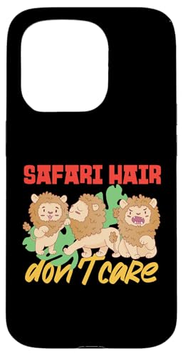 Safari Hair Don't Care Süßer Löwe für Kinder Hülle für iPhone 15 Pro von Africa Safari And Wildlife Designs For Kids