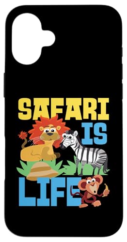 Safari Is Life Bunte niedliche Tierwelt Hülle für iPhone 16 Plus von Africa Safari And Wildlife Designs For Kids