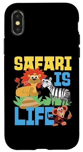 Safari Is Life Bunte niedliche Tierwelt Hülle für iPhone X/XS Safari Is Life Bunte niedliche Tierwelt Hülle für iPhone X/XS von Africa Safari And Wildlife Designs For Kids