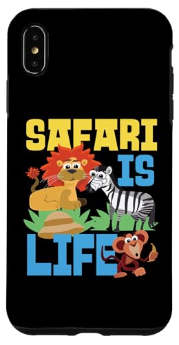 Safari Is Life Bunte niedliche Tierwelt Hülle für iPhone XS Max von Africa Safari And Wildlife Designs For Kids