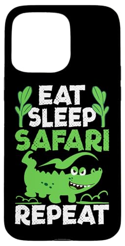 Safari für Kinder: Eat Sleep Safari Repeat Hülle für iPhone 15 Pro Max Safari für Kinder: Eat Sleep Safari Repeat Hülle für iPhone 15 Pro Max von Africa Safari And Wildlife Designs For Kids