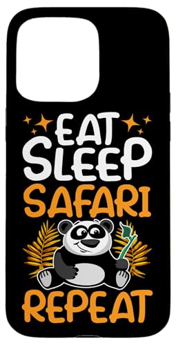 Safari für Kinder: Eat Sleep Safari Repeat Hülle für iPhone 15 Pro Max Safari für Kinder: Eat Sleep Safari Repeat Hülle für iPhone 15 Pro Max von Africa Safari And Wildlife Designs For Kids