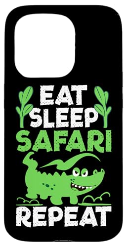 Safari für Kinder: Eat Sleep Safari Repeat Hülle für iPhone 15 Pro Safari für Kinder: Eat Sleep Safari Repeat Hülle für iPhone 15 Pro von Africa Safari And Wildlife Designs For Kids