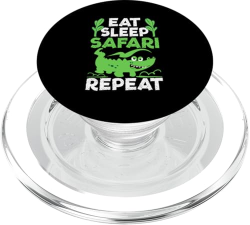 Safari für Kinder: Eat Sleep Safari Repeat PopSockets PopGrip für MagSafe von Africa Safari And Wildlife Designs For Kids