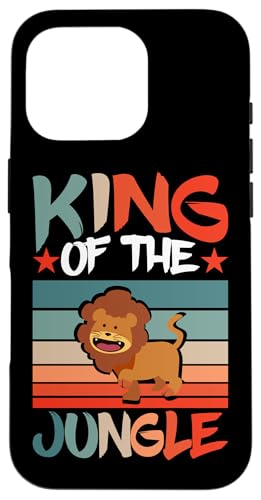 Safari für Kinder: König des Dschungels Hülle für iPhone 16 Pro von Africa Safari And Wildlife Designs For Kids