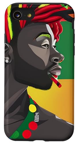 Black Art Afroamerikanische Künstlerin Melanin Sista Bruh Arts Hülle für iPhone SE (2020) / 7 / 8 von African American Art