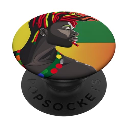 Black Art Afroamerikanische Künstlerin Melanin Sista Bruh Arts PopSockets Klebender PopGrip von African American Art