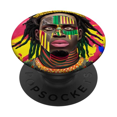 Black Art Afroamerikanische Künstlerin Melanin Sista Bruh Arts PopSockets Klebender PopGrip von African American Art