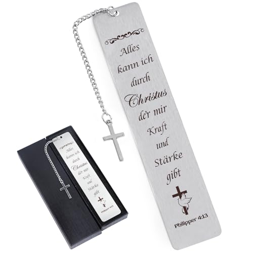 Afritee Christliche Geschenke Christian Lesezeichen - Inspirierende Geschenke Mit Geschenkbox Lesezeichen Mit Bibelvers Und Kreuz Anhänger Kommunion Motivation Für Frauen Männer Afritee Christliche Geschenke Christian Lesezeichen - Inspirierende Geschenke Mit Geschenkbox Lesezeichen Mit Bibelvers Und Kreuz Anhänger Kommunion Motivation Für Frauen Männer von Afritee