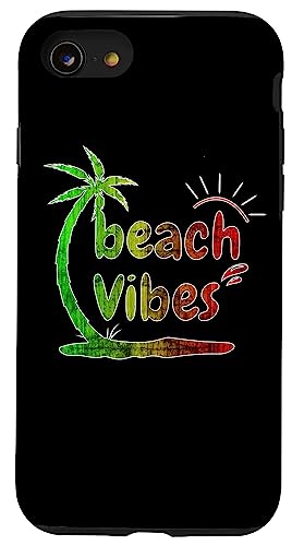 Afrikanische Rasta-Farben, Strandliebhaber, Urlaub, Palmen Hülle für iPhone SE (2020) / 7 / 8 von Afro Pride Merch